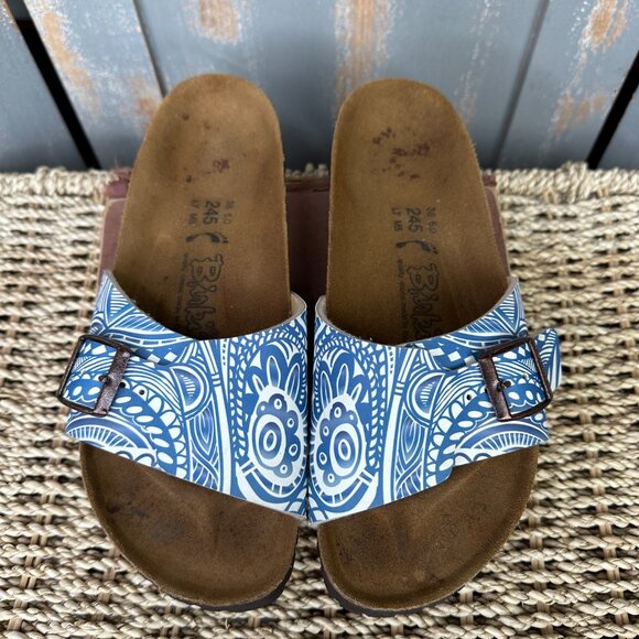 Birkenstock Birki's Catalina Sandals Blue White Sz L7-7.5, M5, EU 38 - Picture 2 of 16